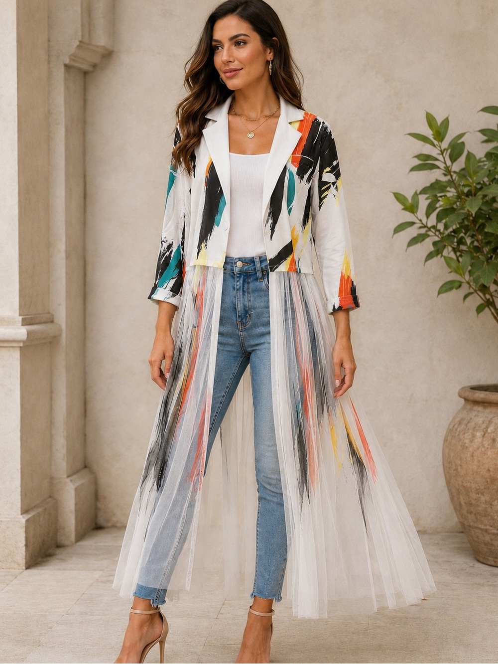 Origami Abstract duster